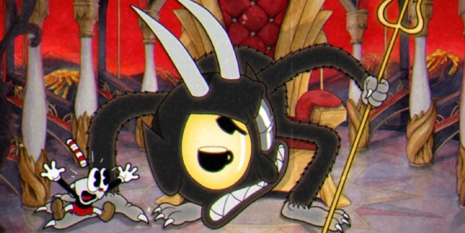 Cuphead Devil Boss Phase 1 Intro Cropped