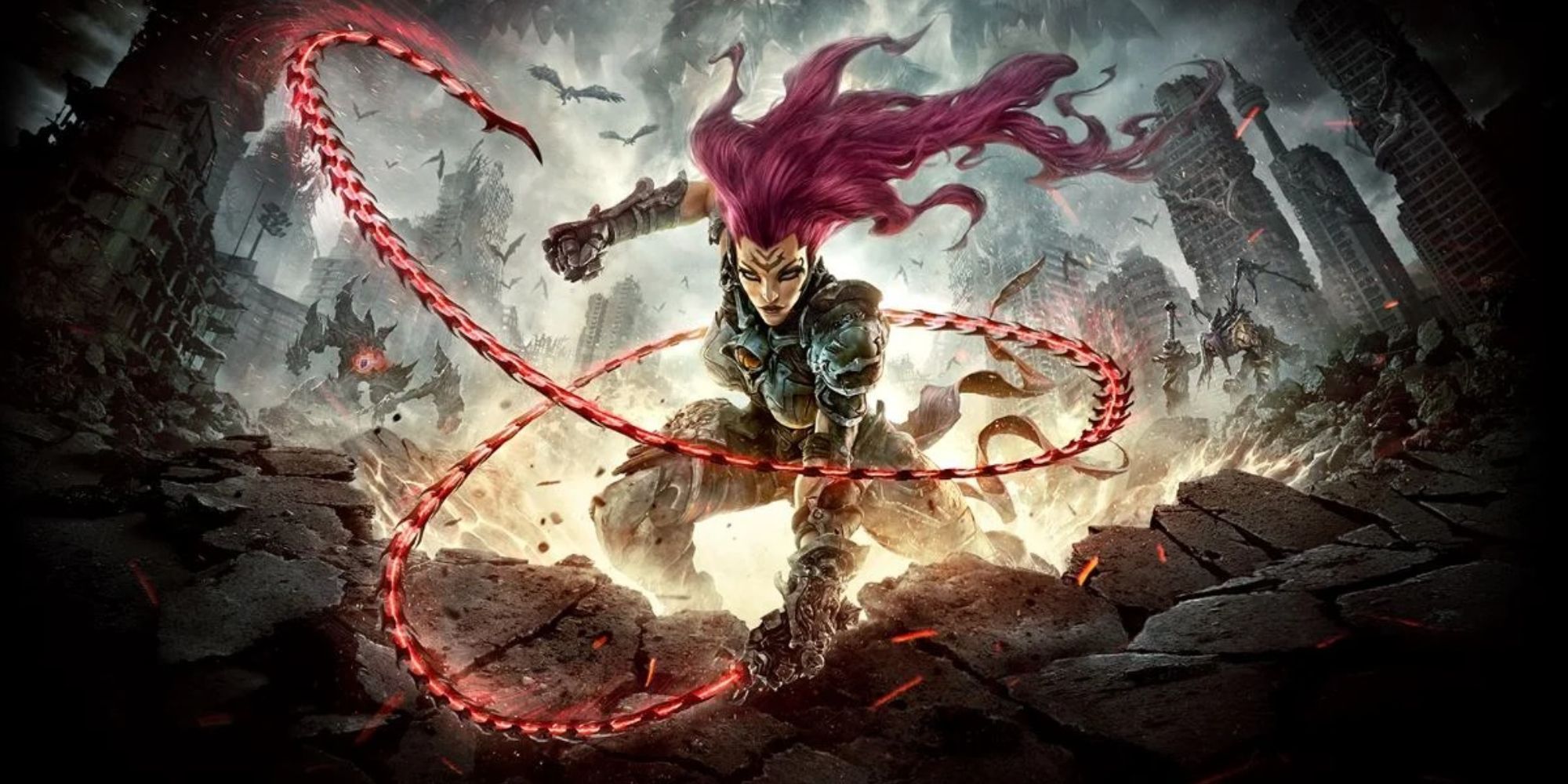 Darksiders 3 Artwork of Fury with chain weapon