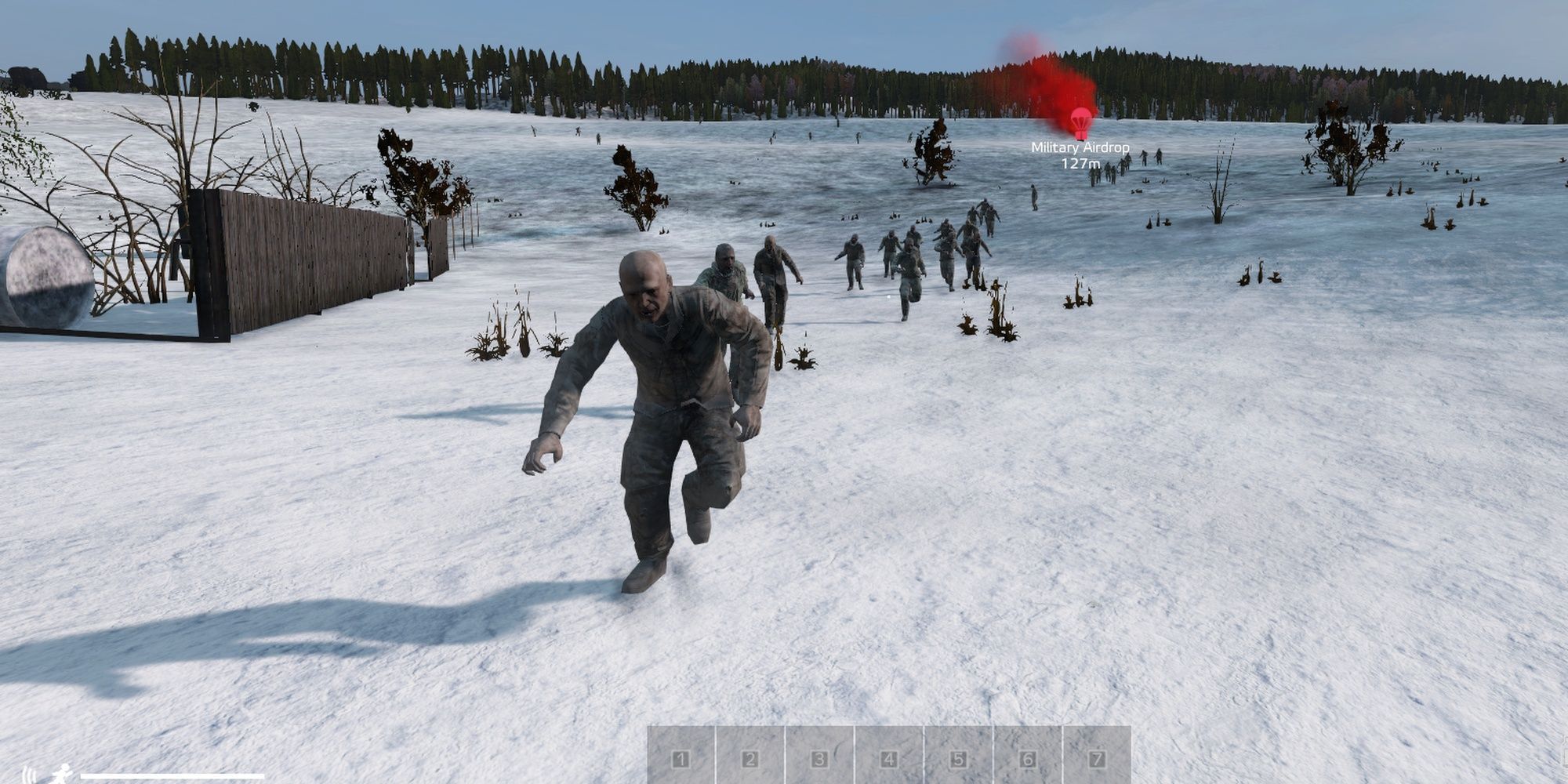 Zombie Horde Chasing The Player In Day Z