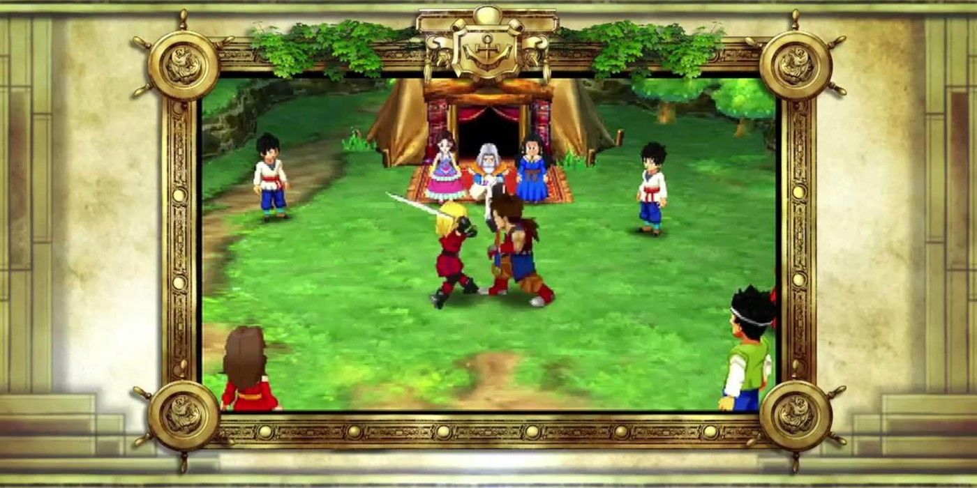 Dragon Quest Monsters Joker 2 Village square tent DS gold framing