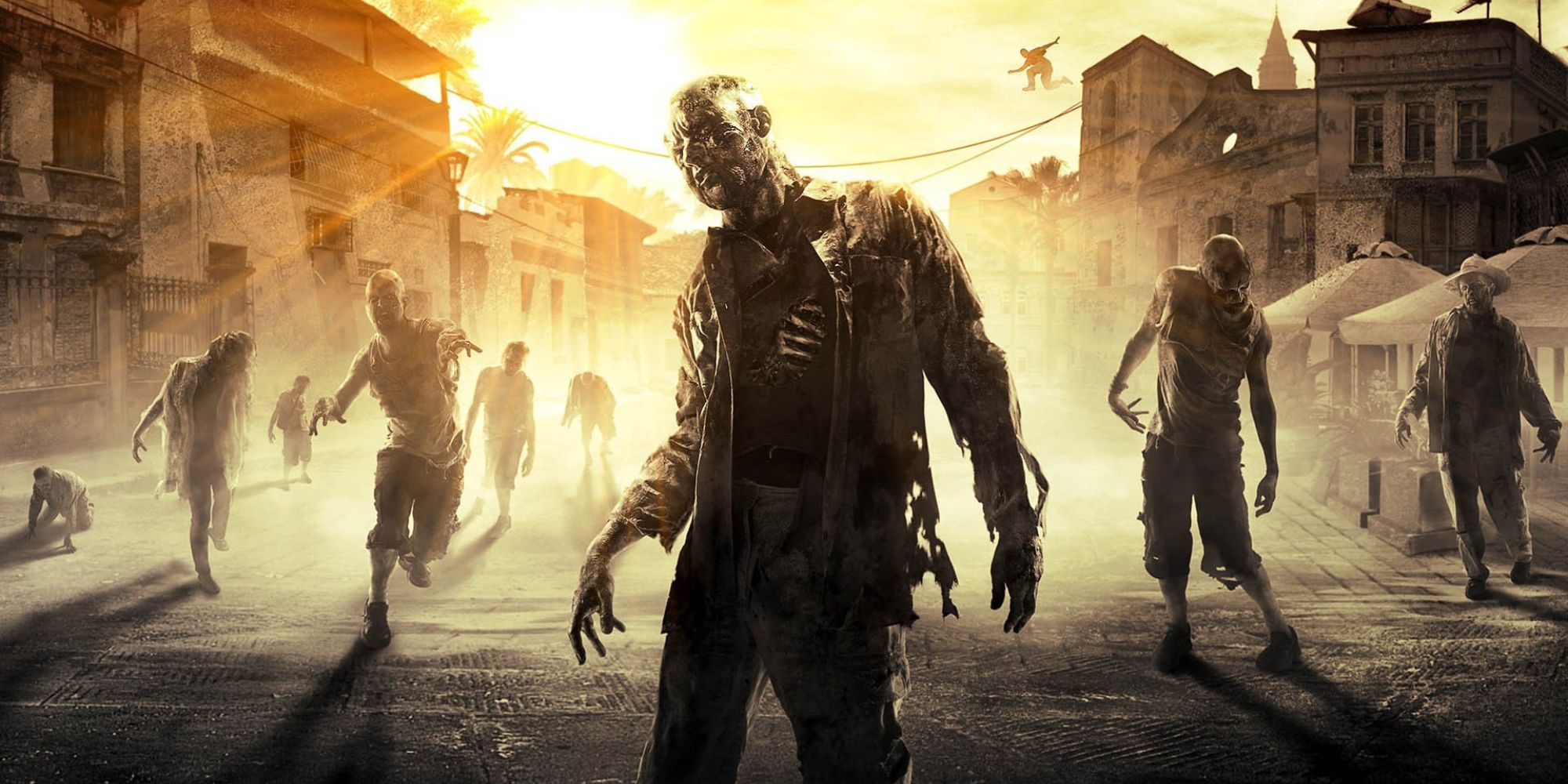 A bunch of zombies from Dying Light