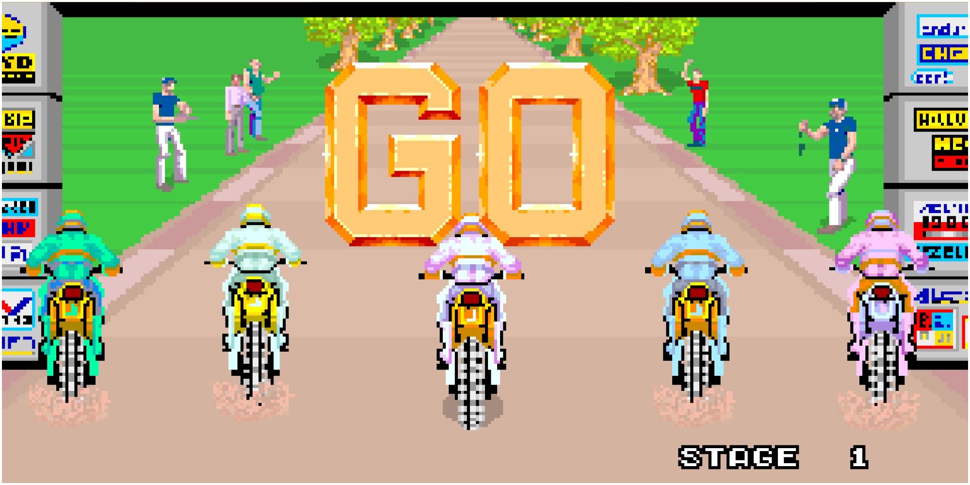 Enduro Racer Sega Master System Start Race Screenshot 5 Bikers