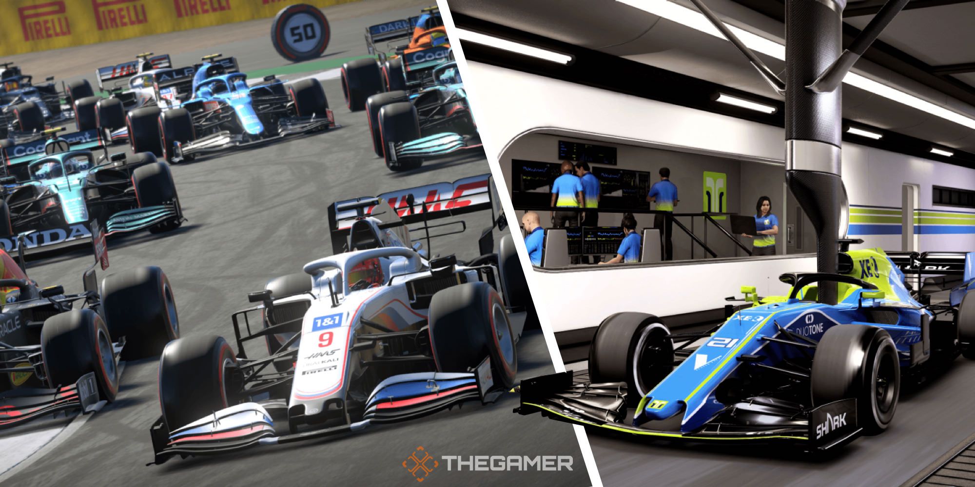 Split image of F1 2021