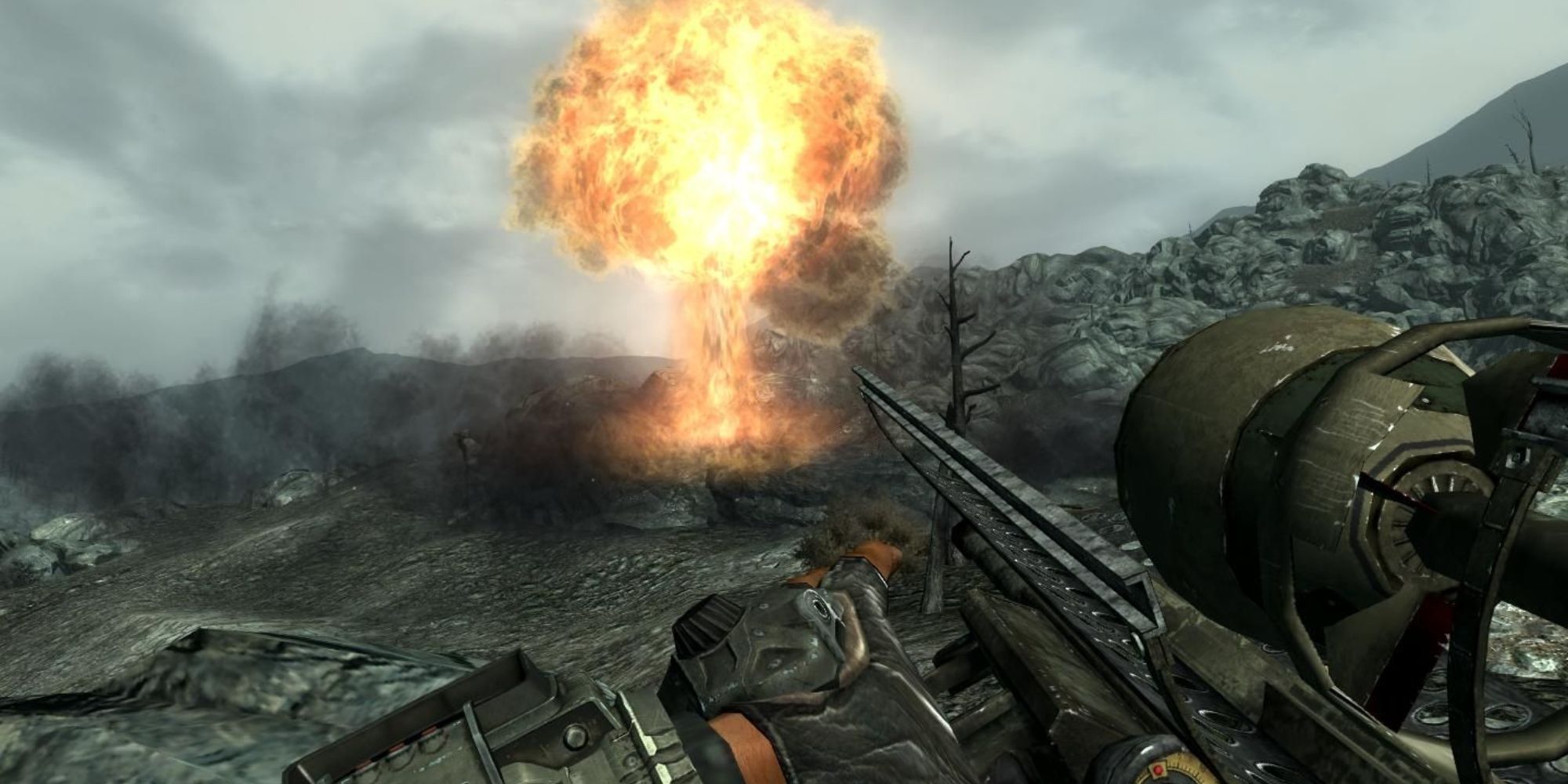 Fallout 3 Fat Man Weapon, Explosion In Distance