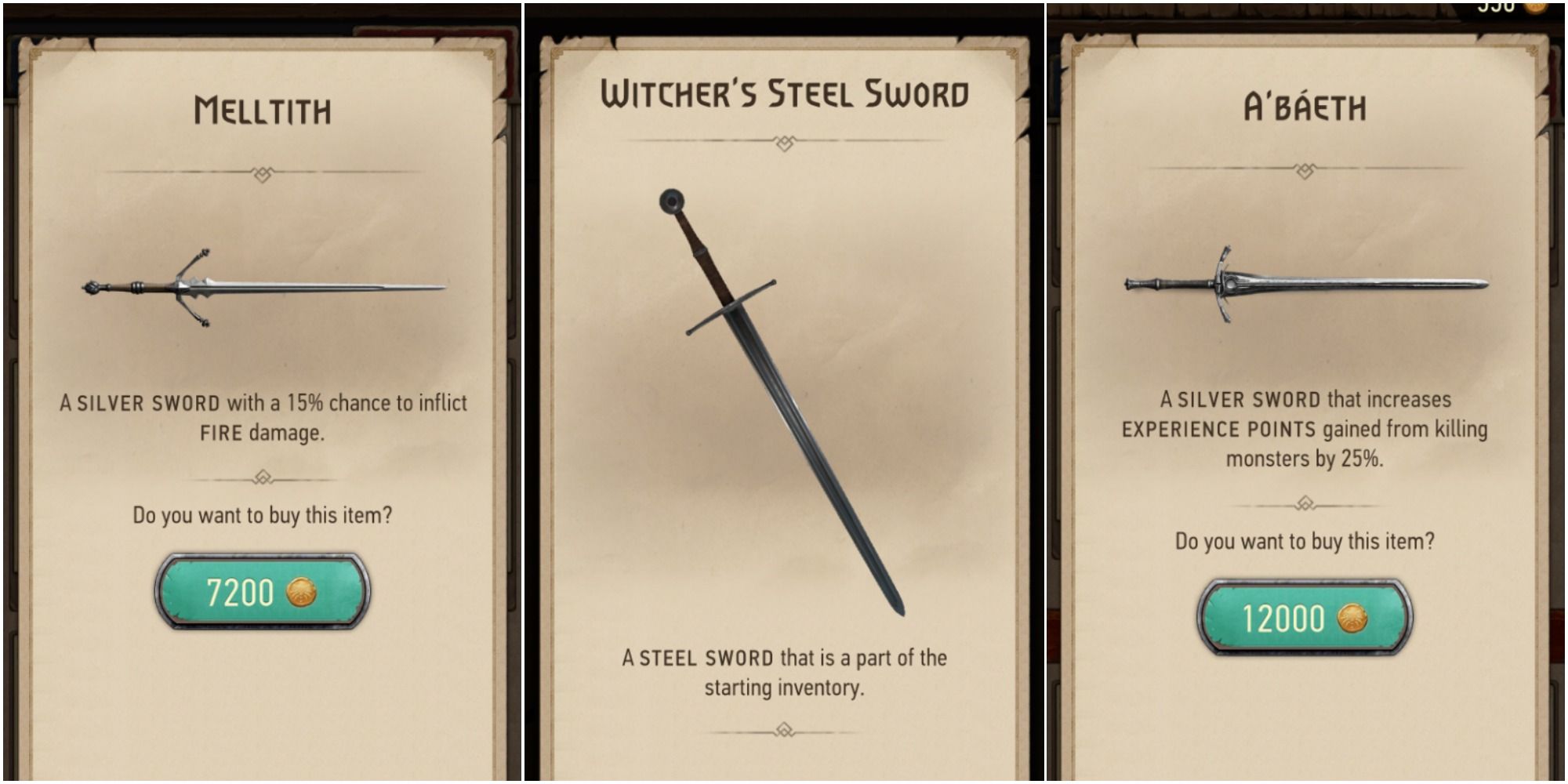 Every Sword In The Witcher Monster Slayer Ranked
