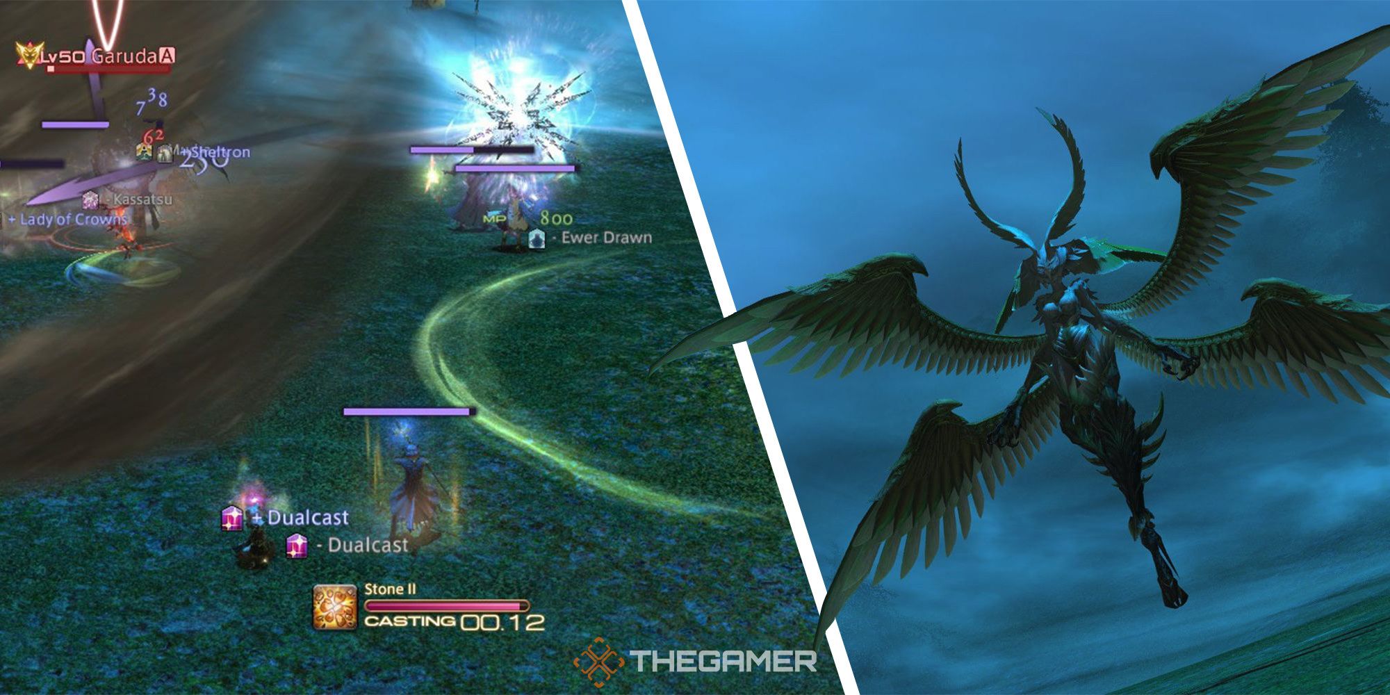 Split image of Great Whirlwind and Garuda