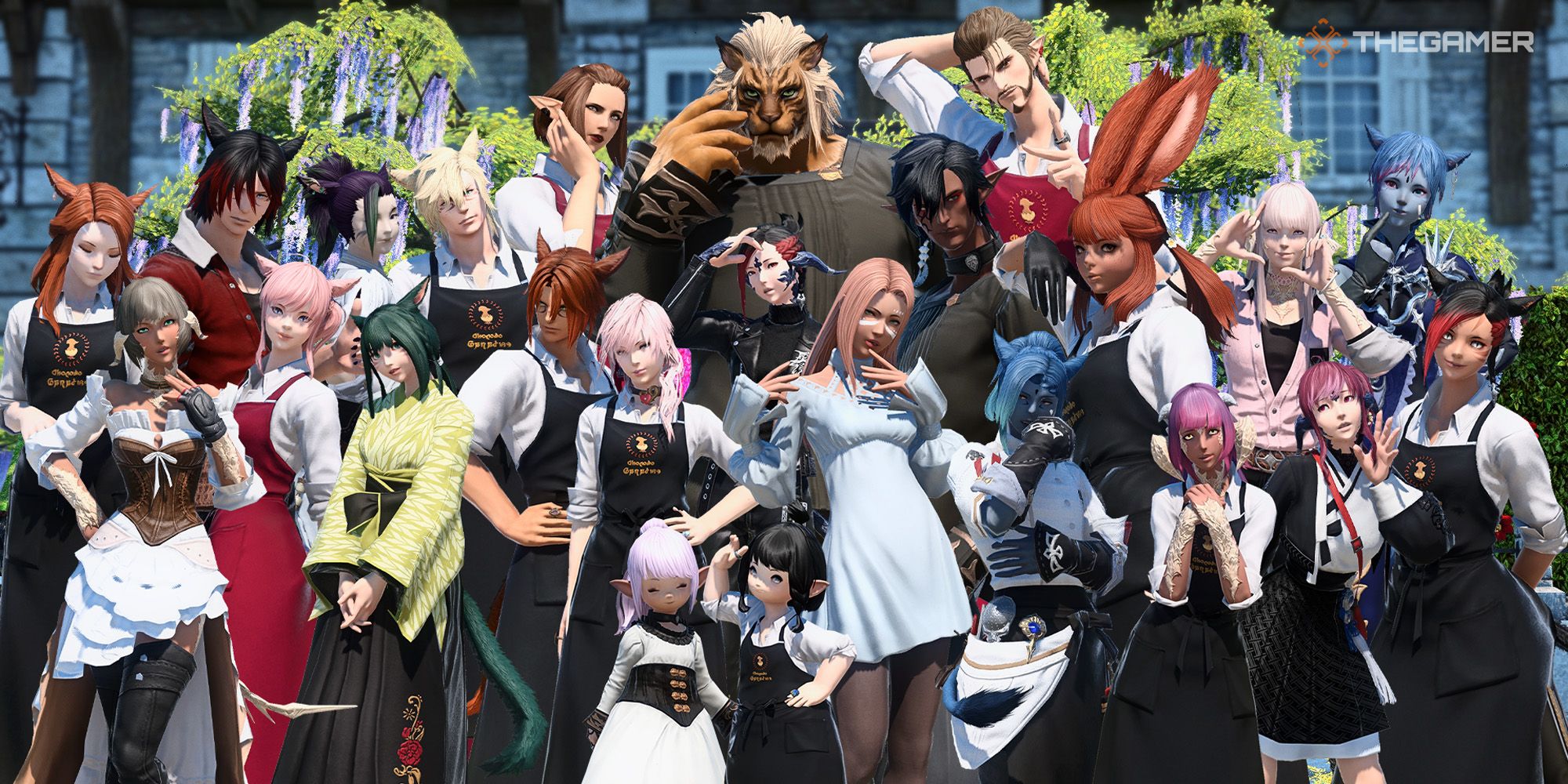 Final Fantasy 14 The White Hare staff group photo