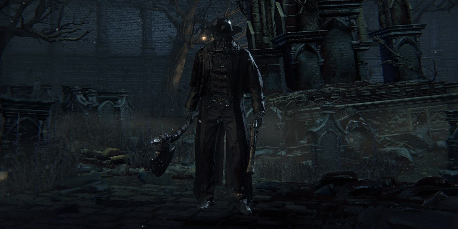 Father Gascoigne about to fight you in Bloodborne