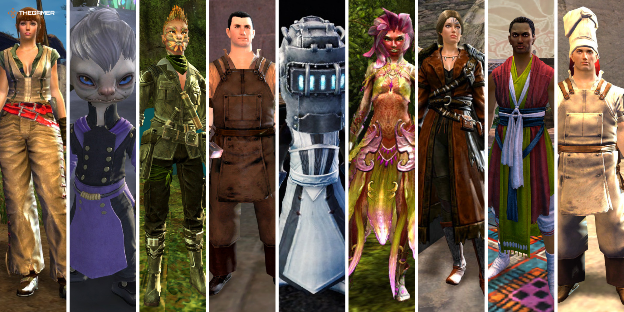 Guild Wars 2 - Split image of Masters of the Crafting Disciplines