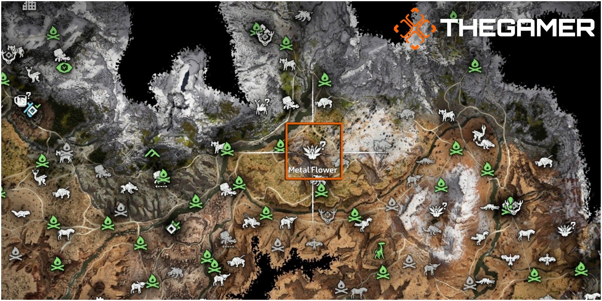 Horizon Zero Dawn Metal Flower Location Set Two Metal Flower F Map Location