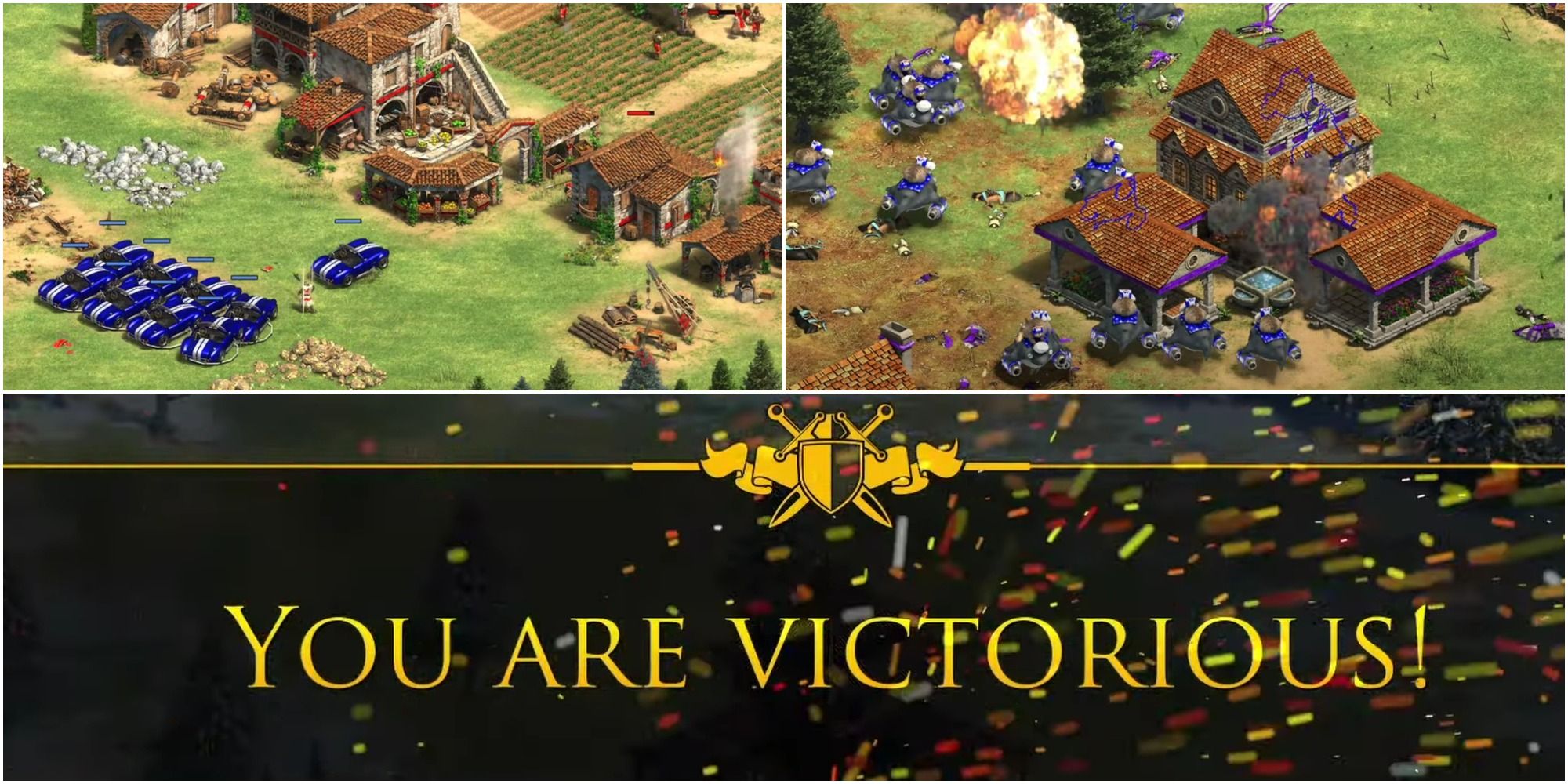 Age Of Empires: 2 - Cobra Car, Sharkatzor And Victory Screen All Accessed Through Cheats