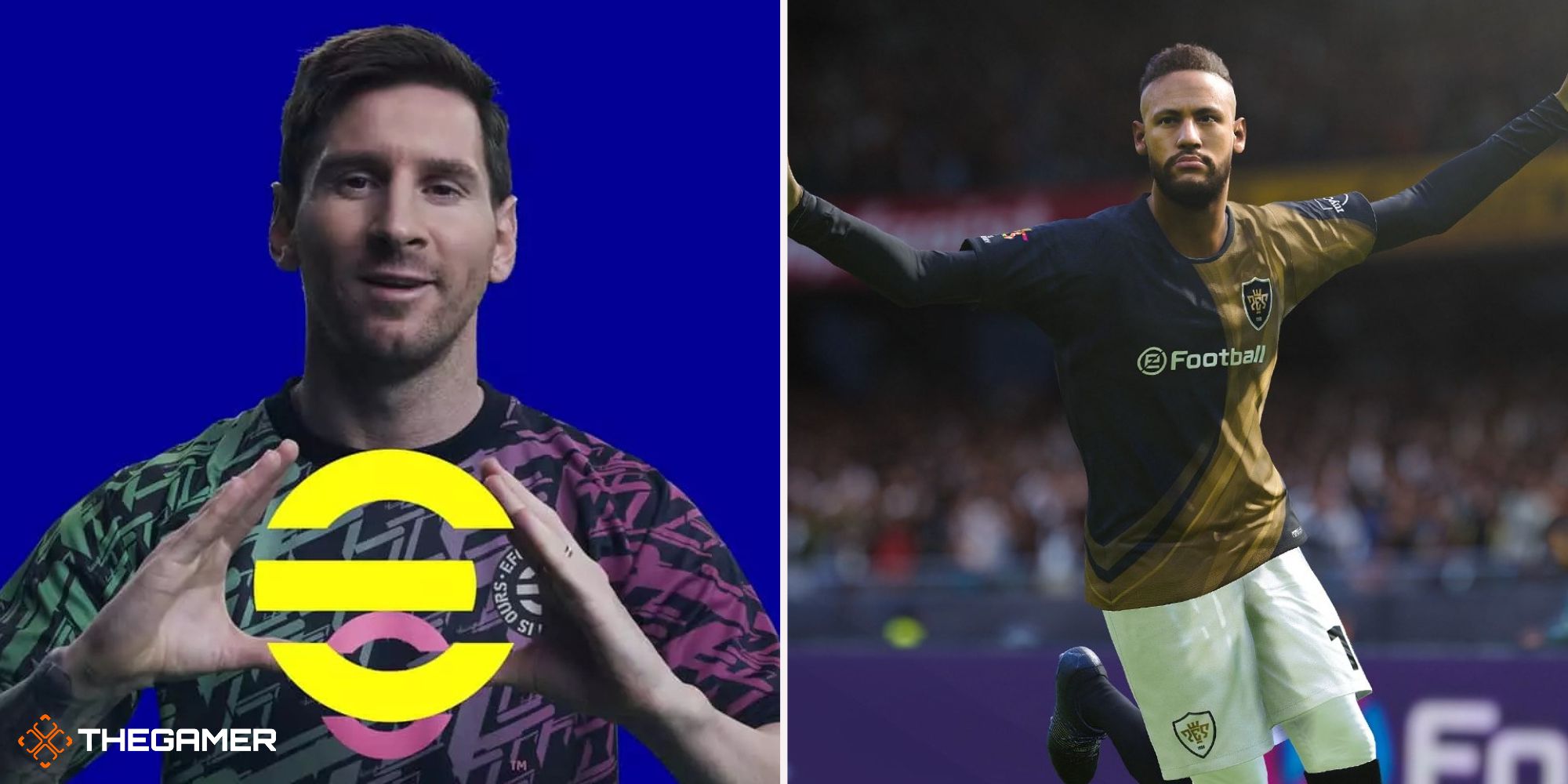 Messi and Neymar in Konami eFootball