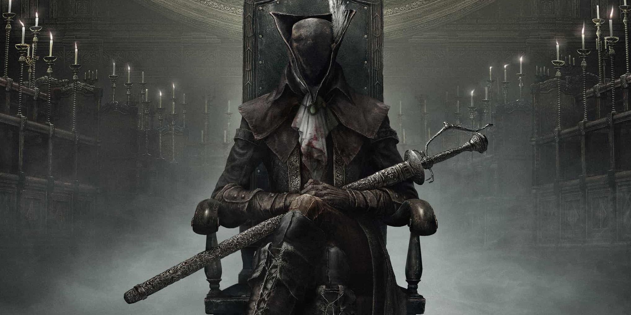 Lady Maria in the promotional image for the Bloodborne Old Hunters DLC