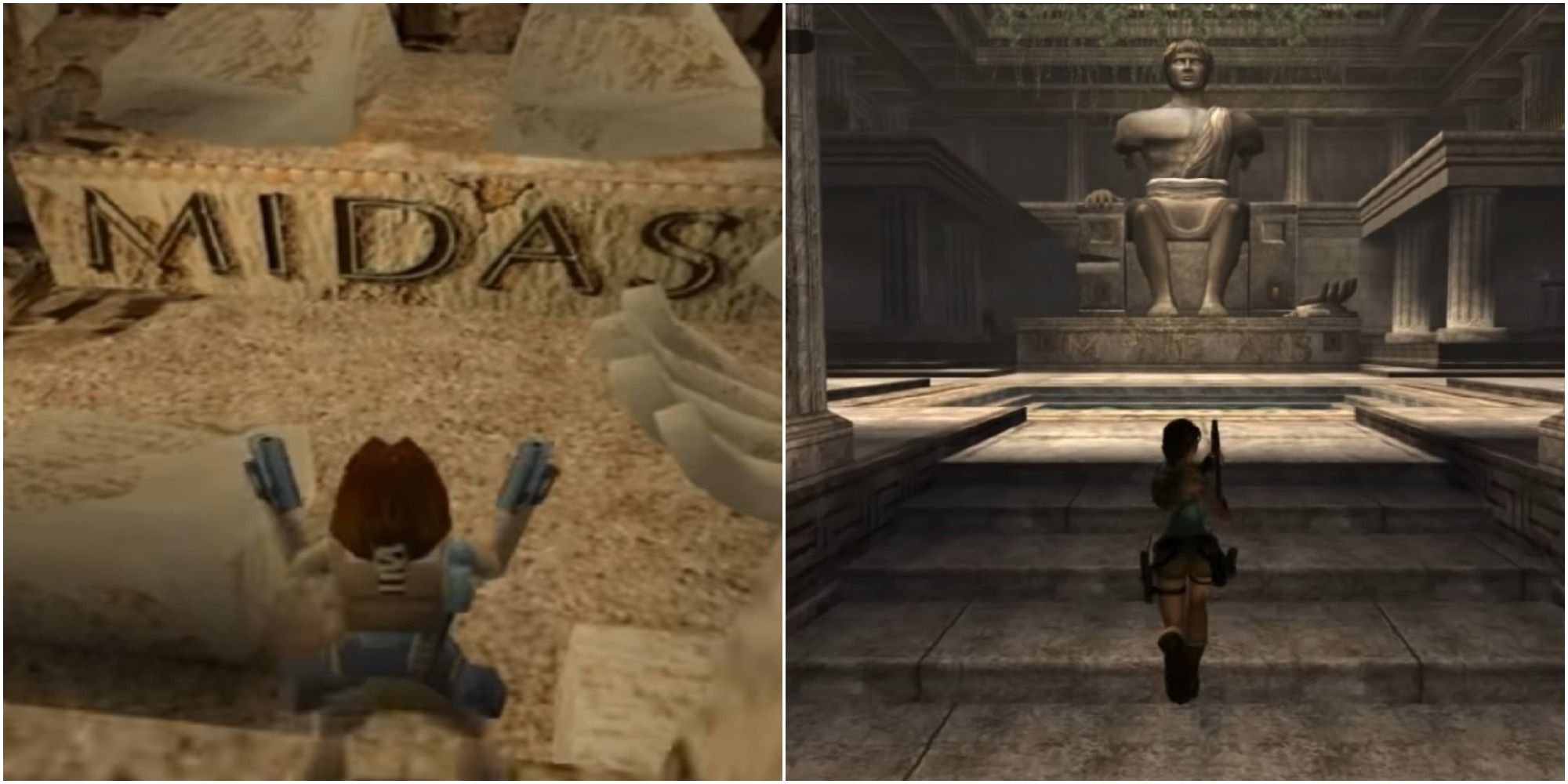 The vast changes of Palace Midas in Tomb Raider 1996 and Tomb Raider Anniversary