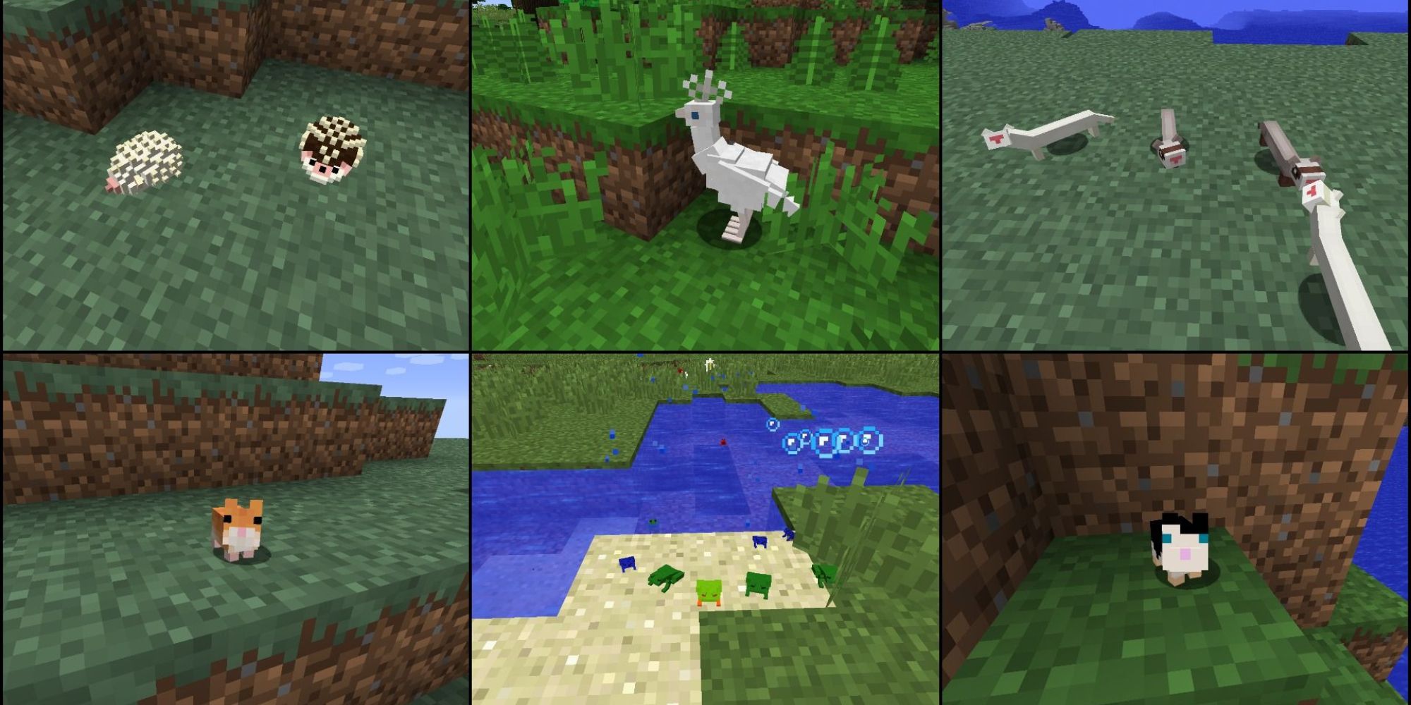 Minecraft Collage of new farm animals