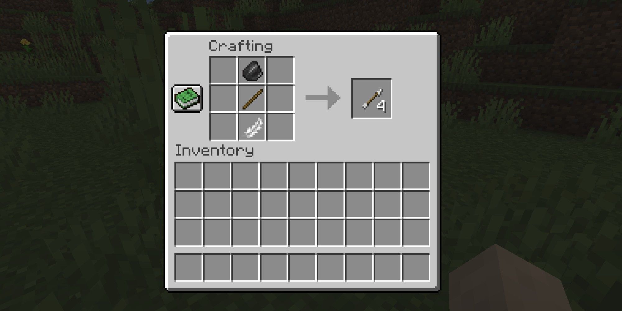 crafting screen for arrows