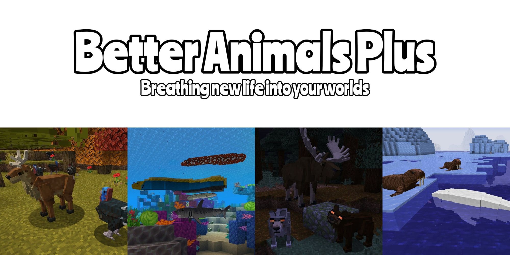 Minecraft Better Animals Plus mod of different animals