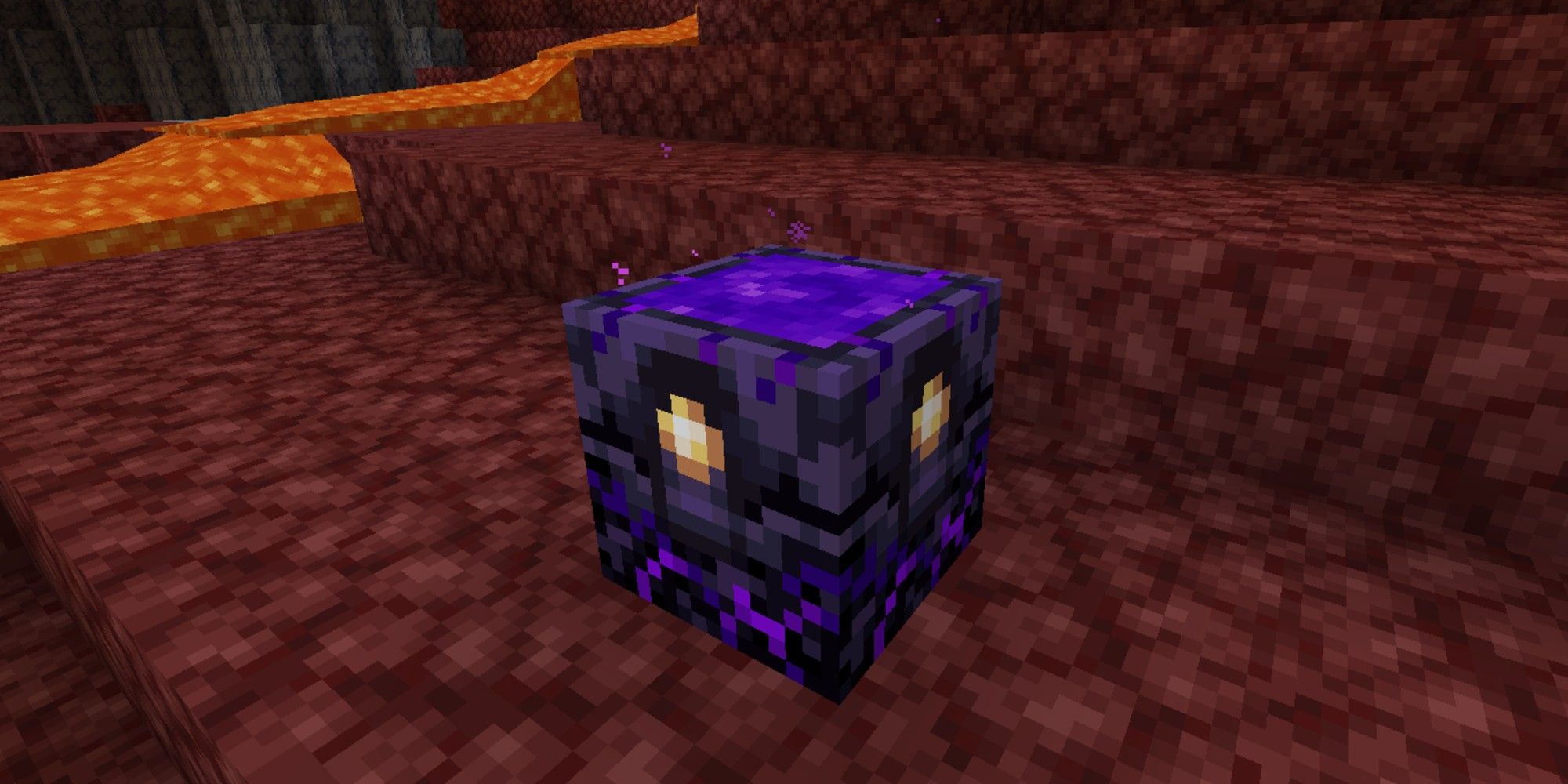 fully charged respawn anchor placed on ground in nether