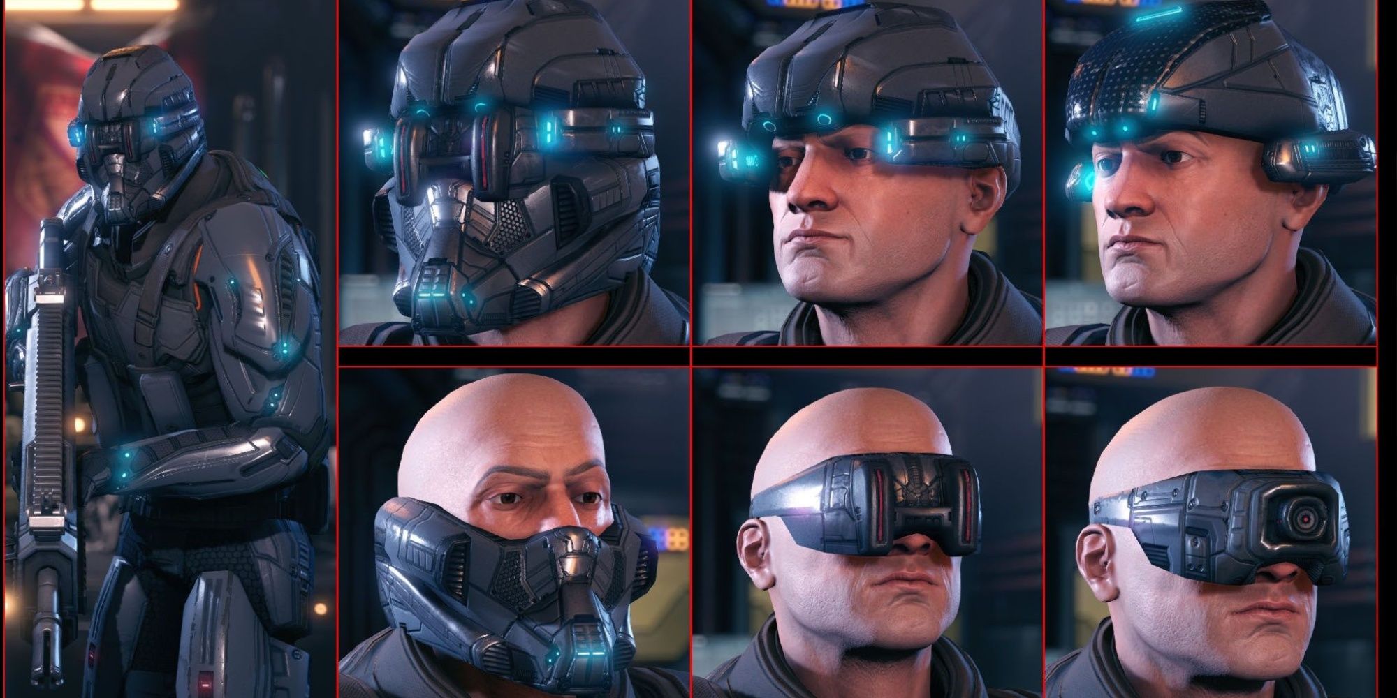 Xcom2: Examples Of Different Helmets On Squad Model