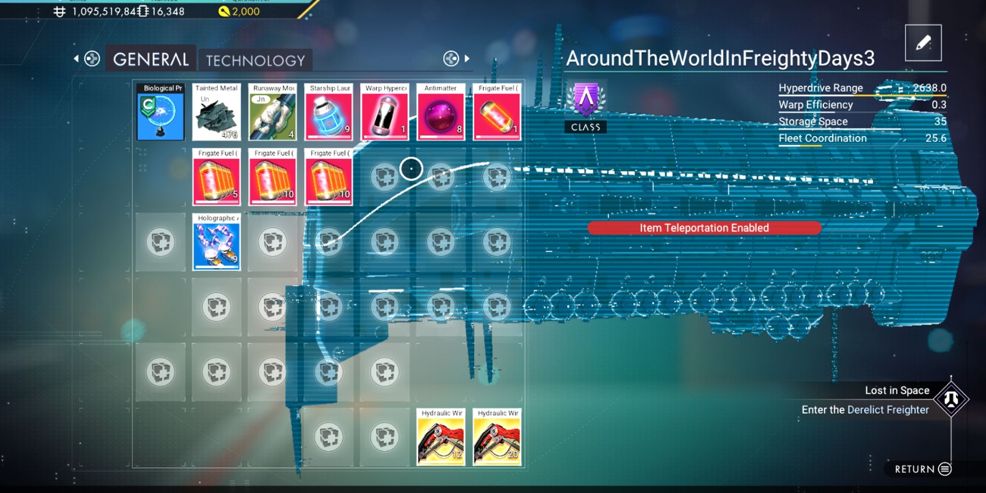 No Man's Sky - Freighter Inventory