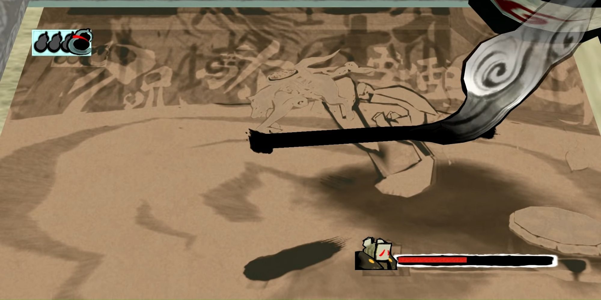 In Okami, spells can be cast using the celestial brush