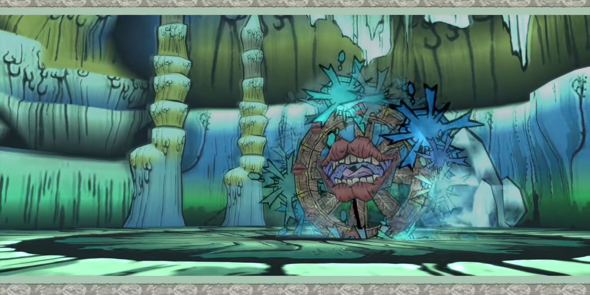 A picture of the demonic enemy "Ice Lips" from the video game Okami