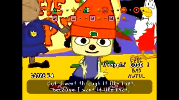 PaRappa rapping in PaRappa the Rapper