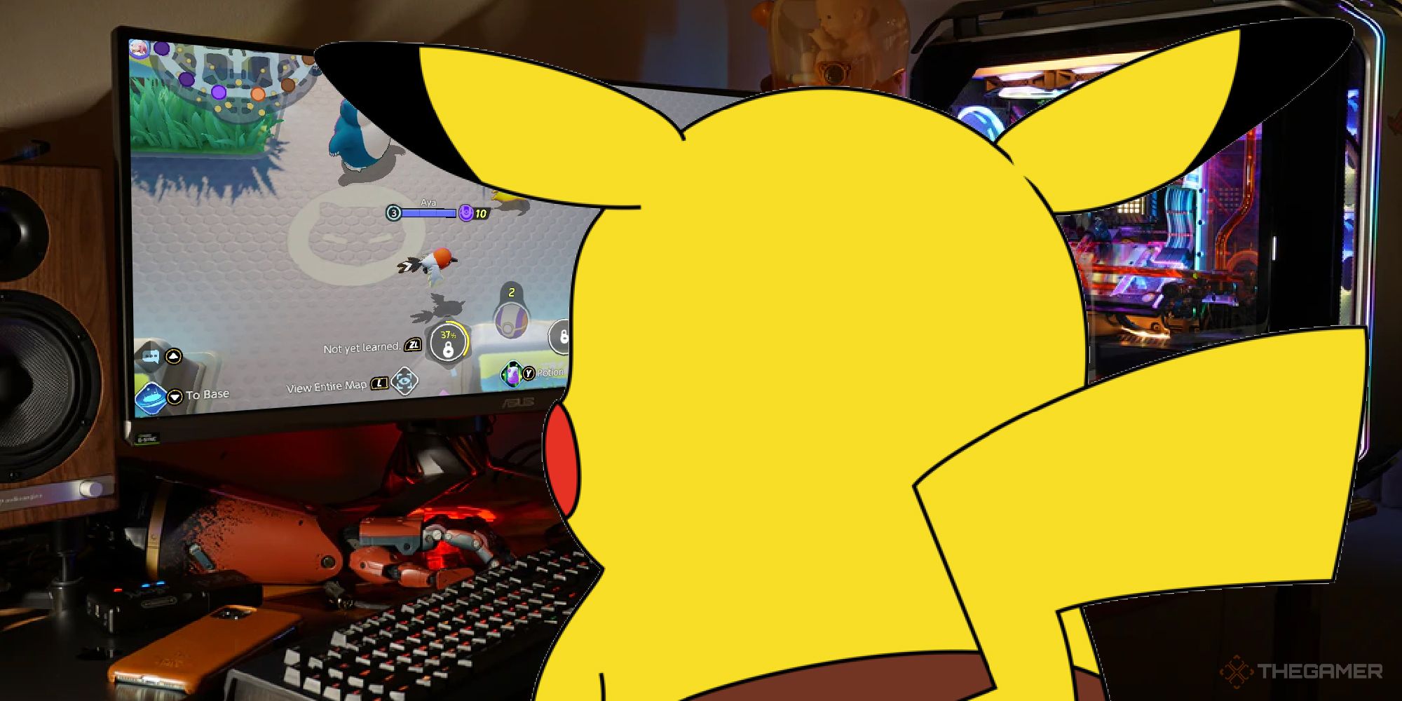 Pikachu Playing Pokemon Unite