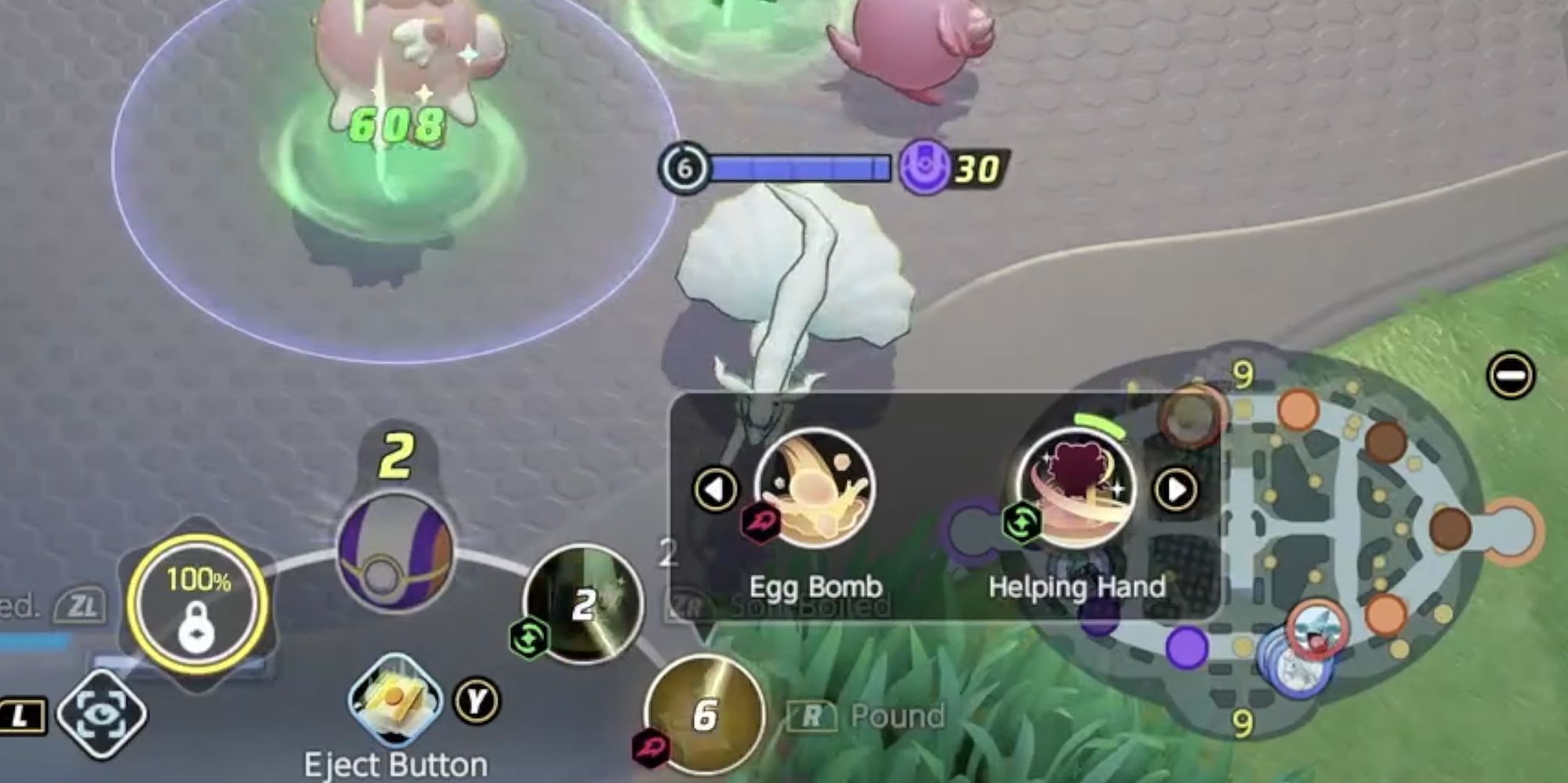 Pokemon Unite - An Example Of Picking Between Two Moves After Leveling Up As Blissey
