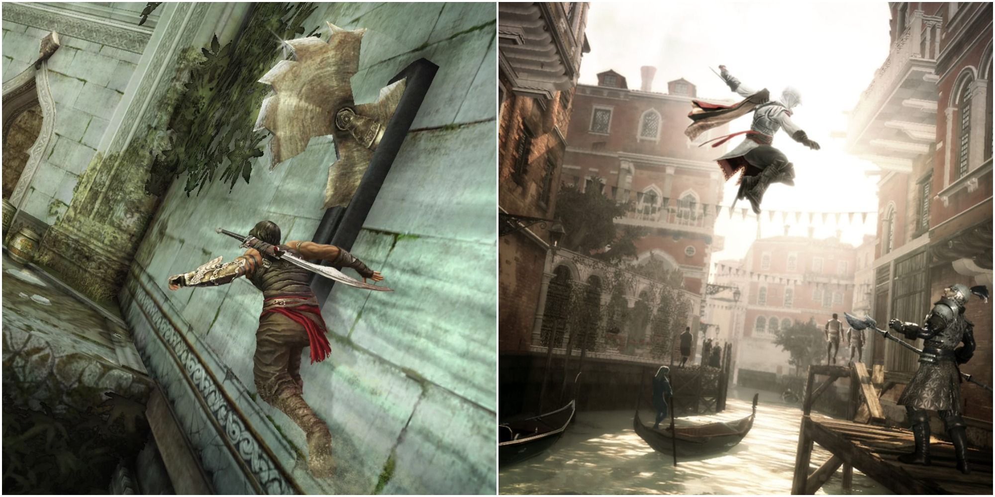 Prince of Persia and Ezio Doing Parkour