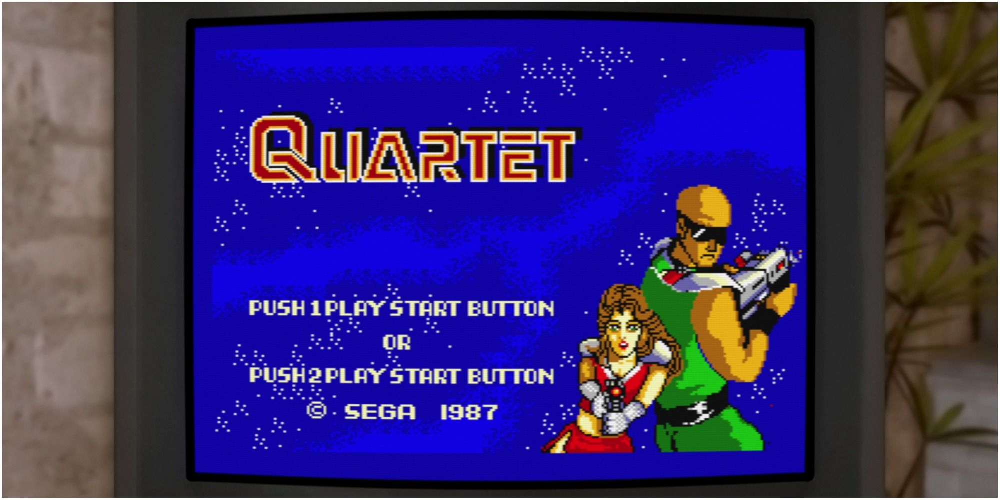 Quartet Sega Master System Start Screen 1987
