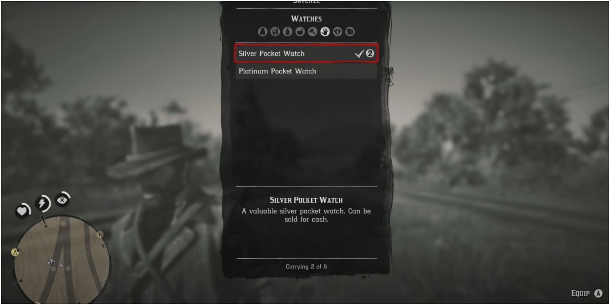Red Dead Redemption 2 Choosing To Use A Silver Pocket Watch