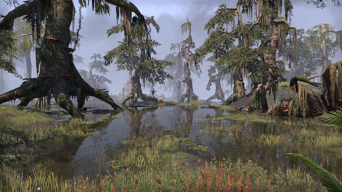 Shadowfen, ESO, screenshot of the swamp