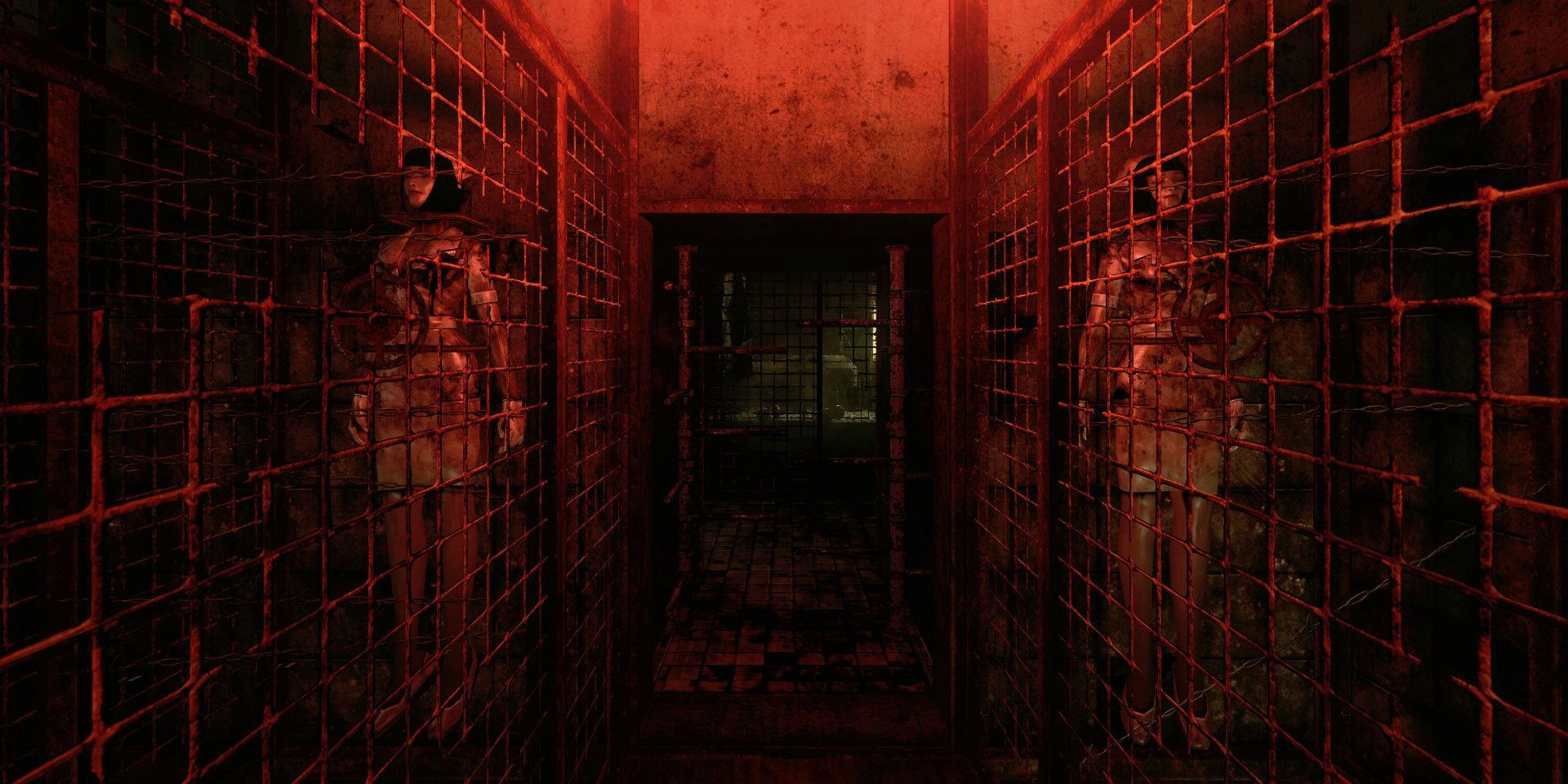 An eerie hallway in Silent Hill Alchemilla Half Life 2 Mod