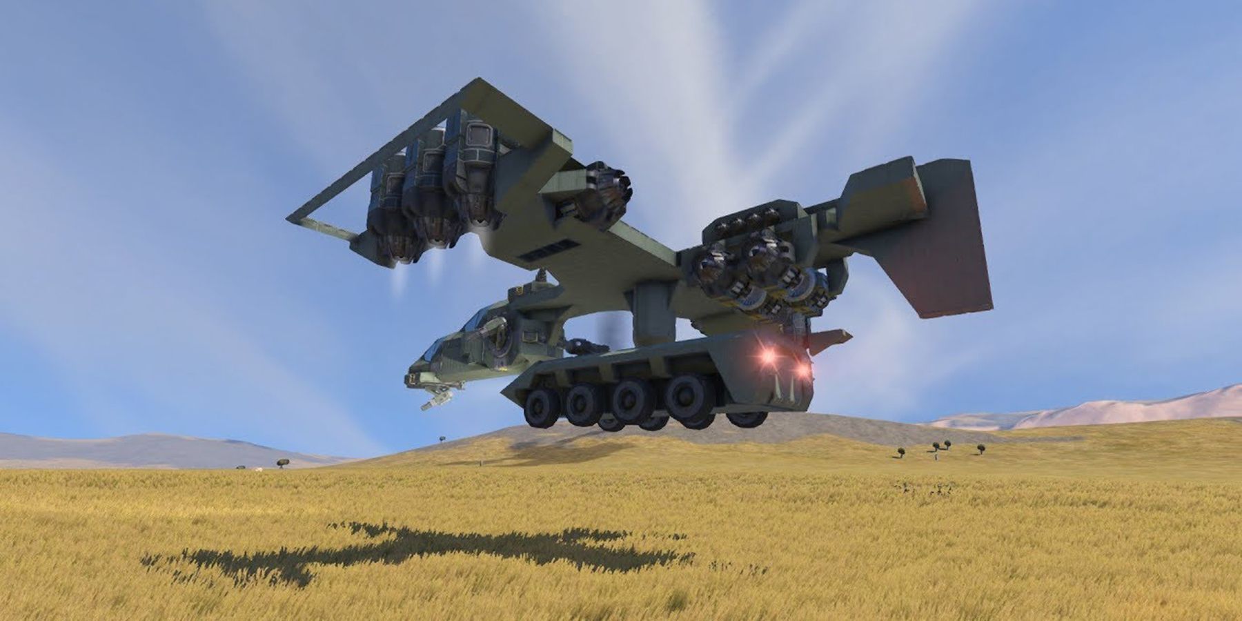 Space Engineers Carrier Plane With Ground Transport On Planet
