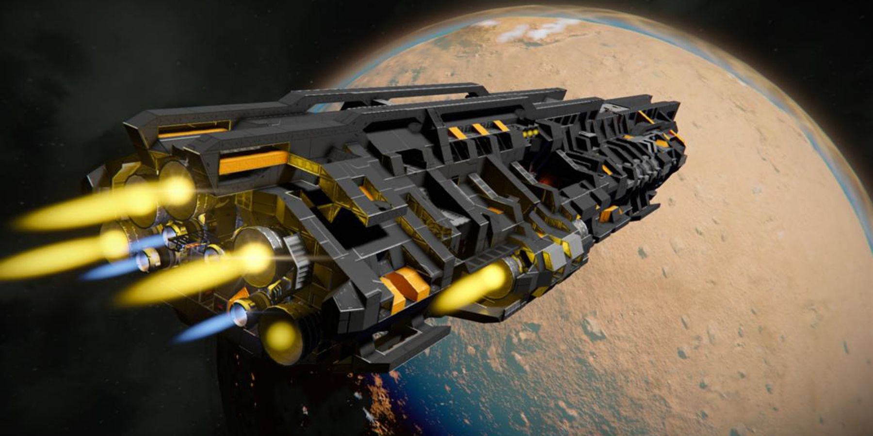 Space Engineers Horyzon Ship In Space