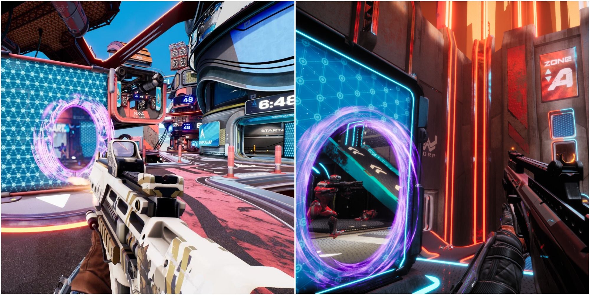 Splitgate a major update with a custom game option 