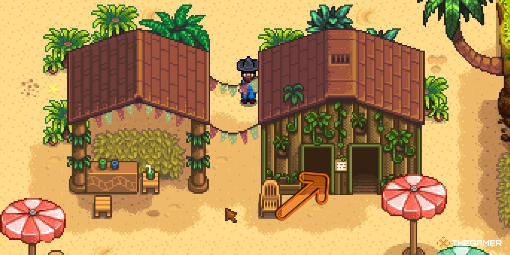 Stardew Valley - Ginger Island Resort with Guide Indicators about how to turn it off