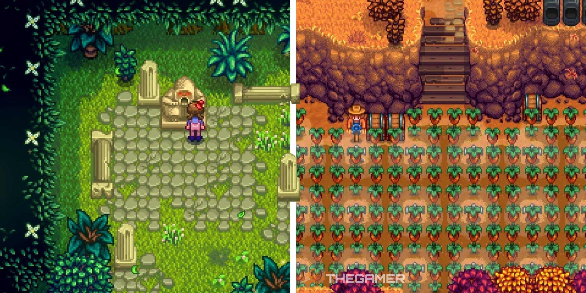 Split image of Secret Woods and Gem Berry Farm