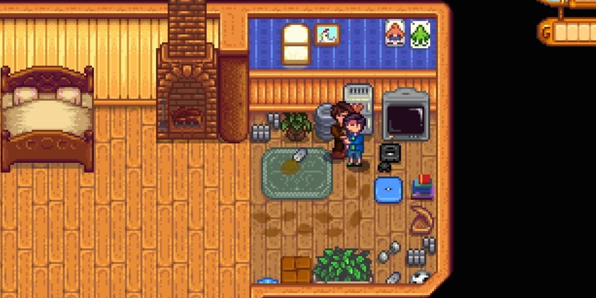 The Player Character And Shane In His Room In Stardew Valley