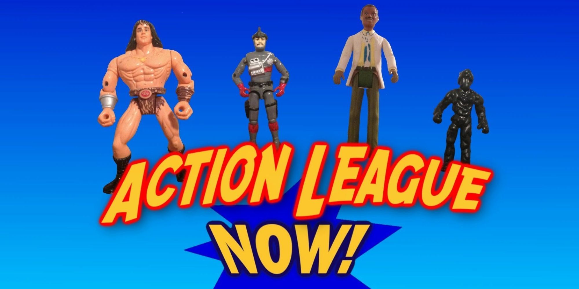 Various members of The Action League posing with the title of their show on Kablam
