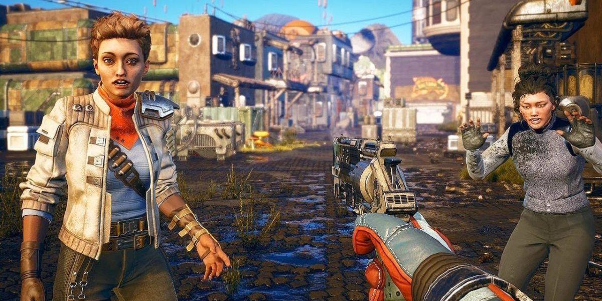 The Outer Worlds Evil Holding gun