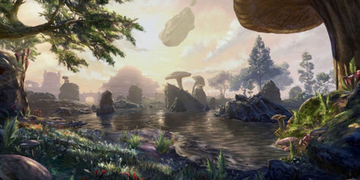 Vvardenfell, swamp landscape, artwork from ESO