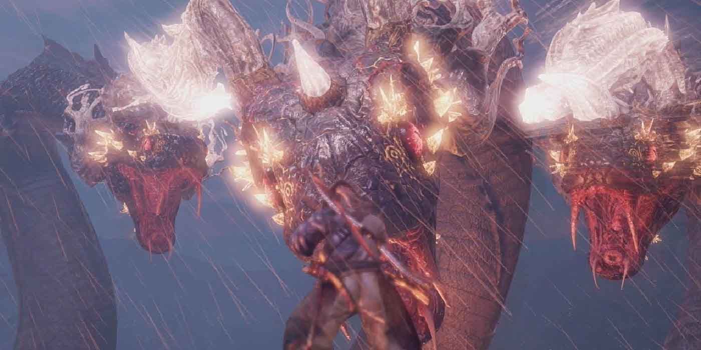 The many-headed serpent Yamata-No-Orochi, one of the hardest bosses in Nioh, including the DLC