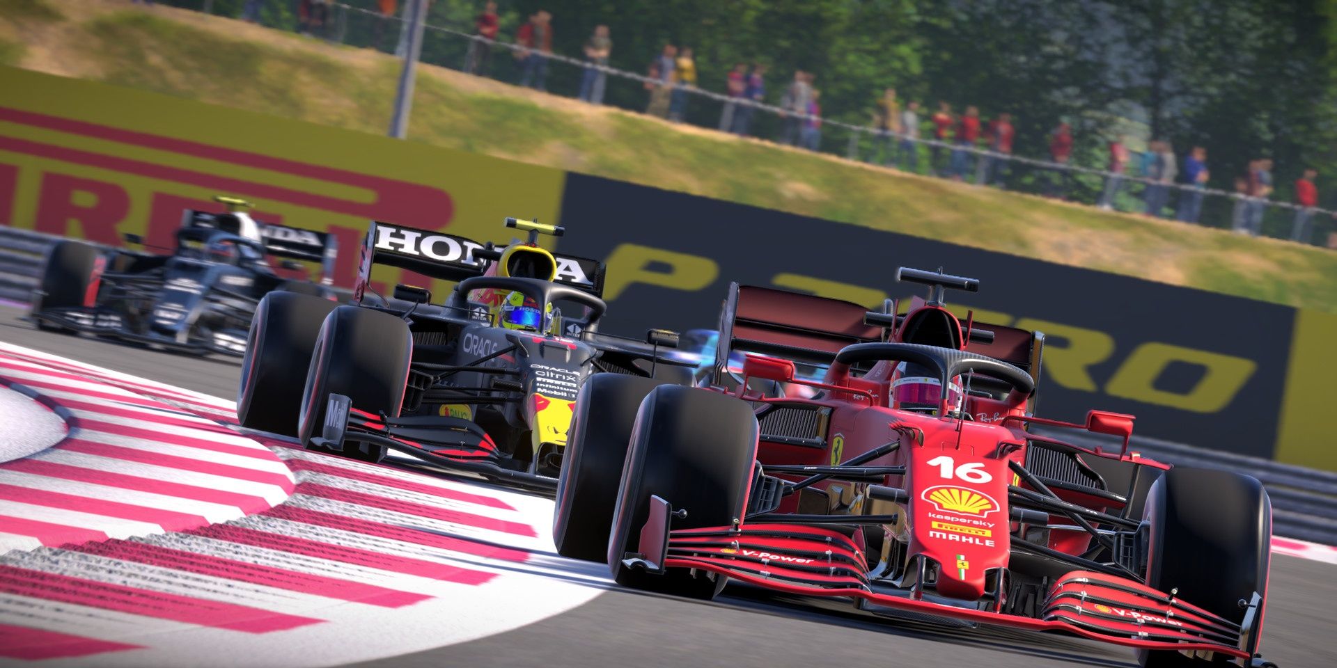 A screenshot showing gameplay in F1 2021