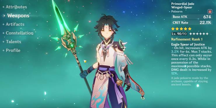 The Primordial Jade Winged-Spear - Five Star