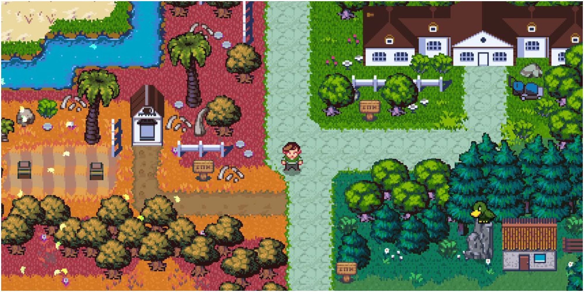 golf story character standing on road