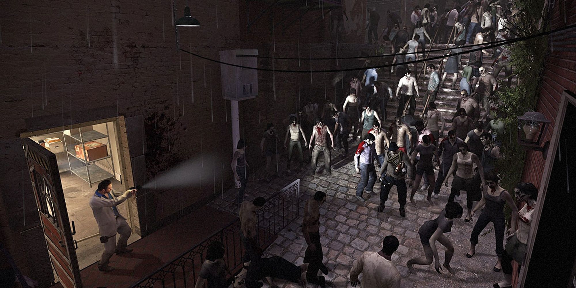 Left 4 Dead 2: Horde Hiding Outside Safe Room