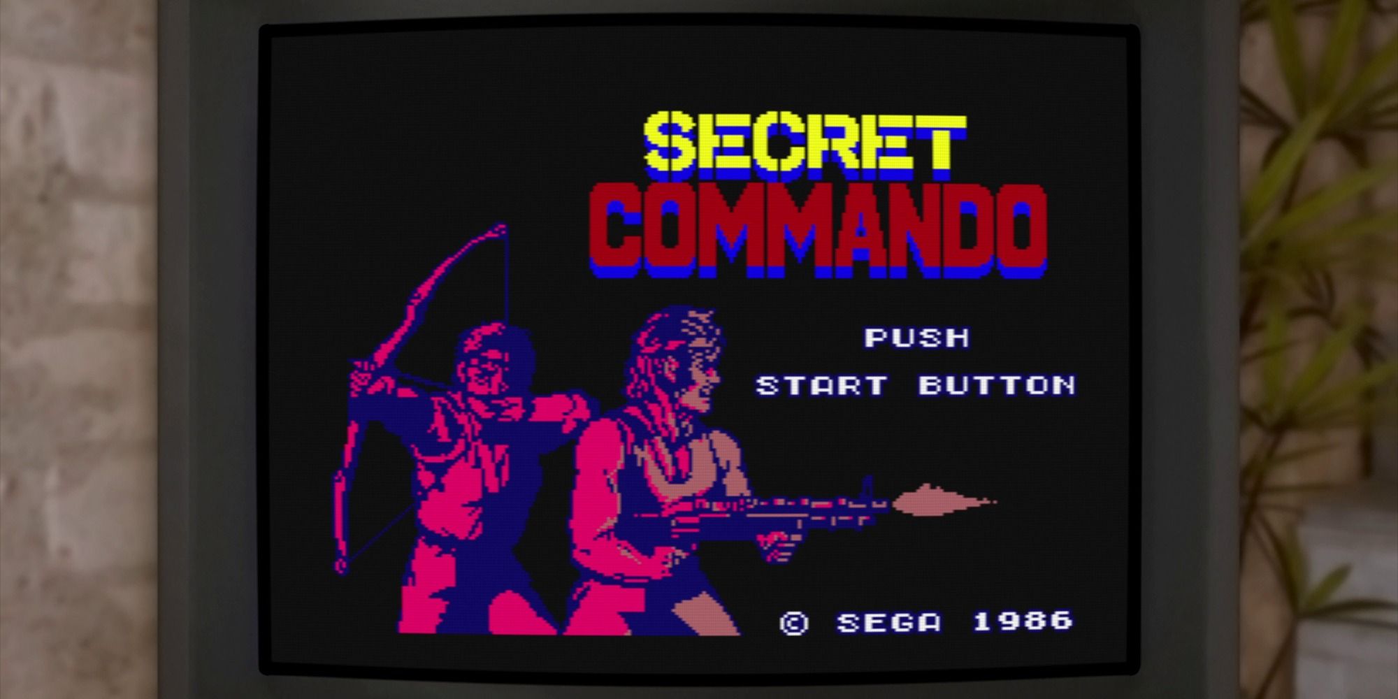 Secret Commando Sega Master System Title Screen via Lost Judgment cabinet
