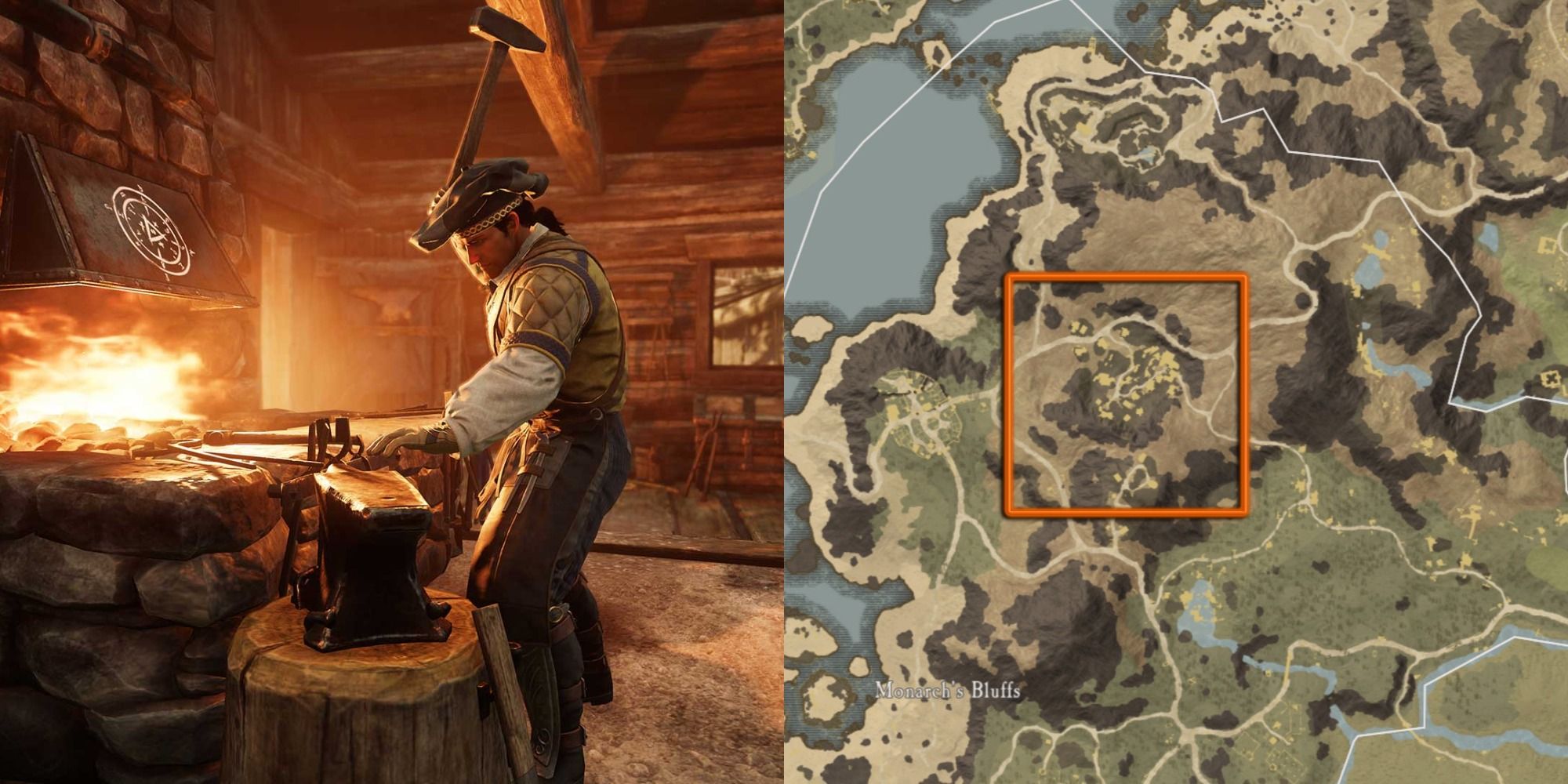 new world gold crafting and map location